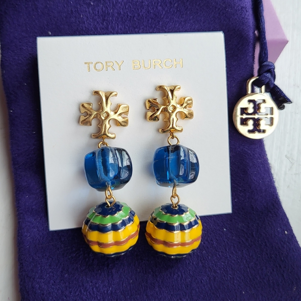 Tory Burch Roxanne Double Drop Statement Earrings - image 3